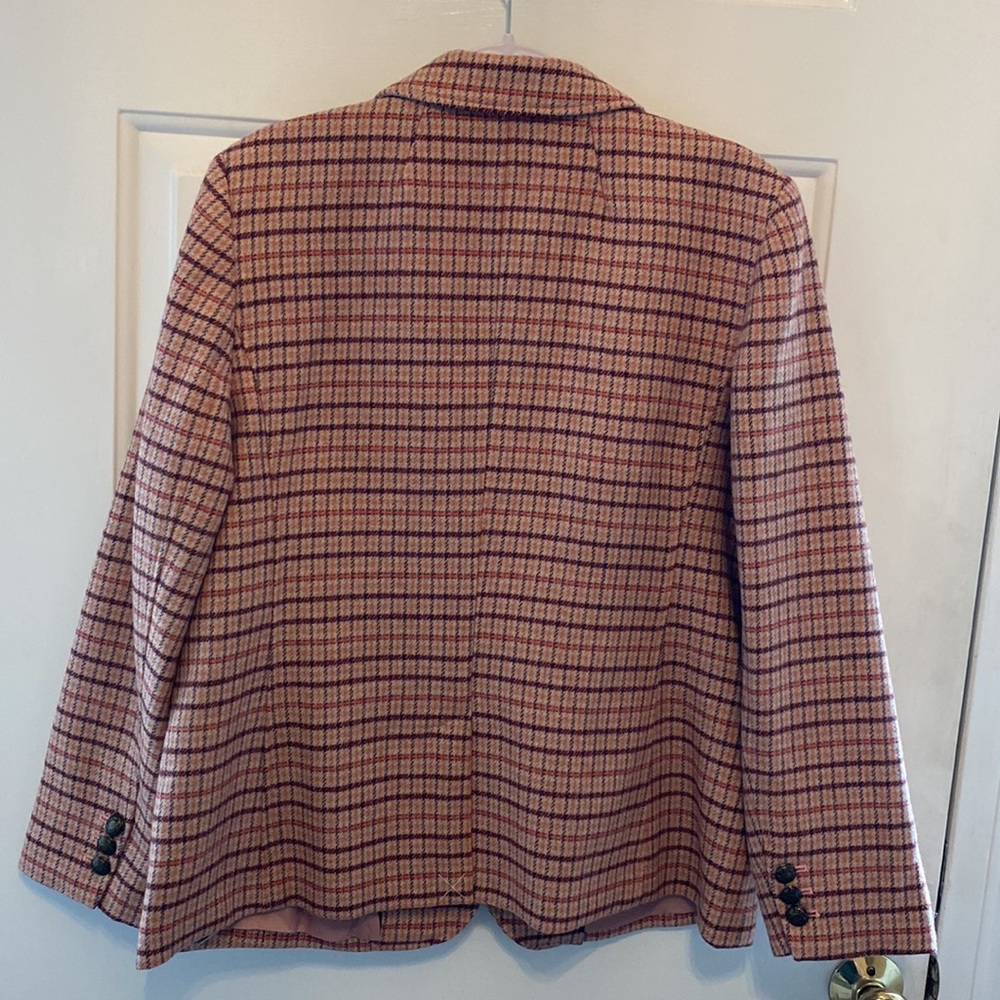Talbots Pink and Mauve Plaid Blazer, size 16 NWT - Picture 2 of 6